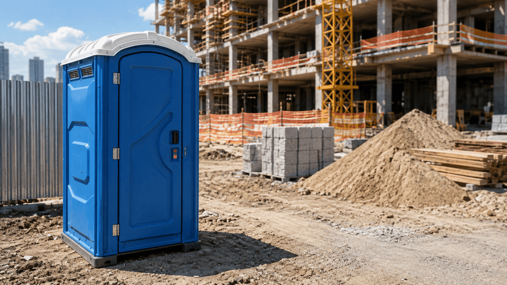 Banheiro químico para obras